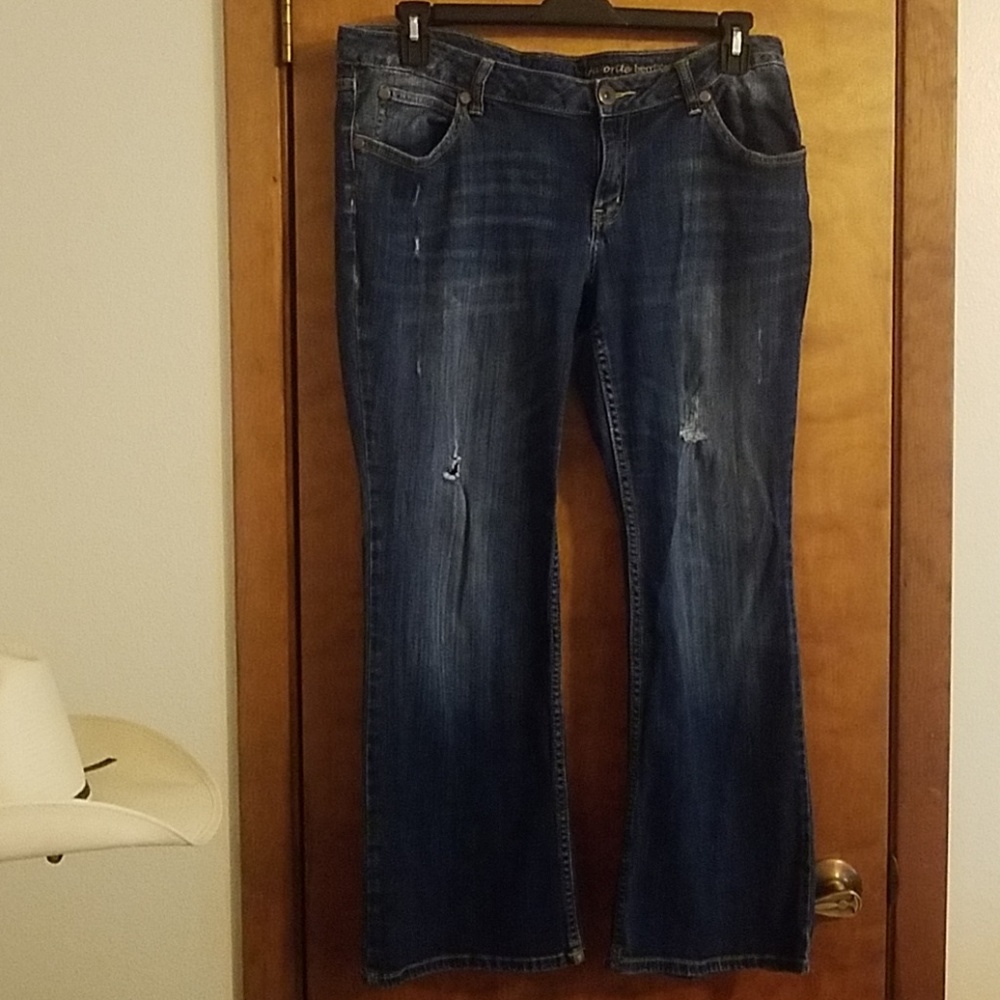 Distressed jeans